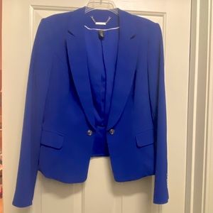 Tailored statement royal blue blazer
